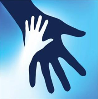 child's hand in open adult hand