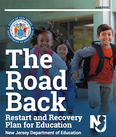 NJ The Road Back Repening School Plan cover page, NJDOE
